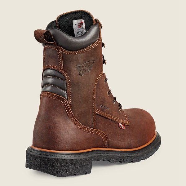 Red Wing Safety Boots Mens Brown - Dynaforce® - 8-inch Waterproof Toe - 8703649-RH